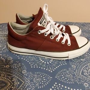 Maroon Chuck Taylors .